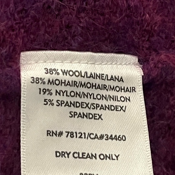 Eileen Fisher Purple Wool Blend Cardigan Sweater Sz Petite - Picture 7 of 7
